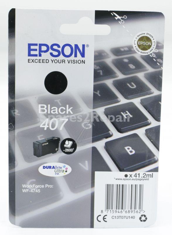 Epson Cartridge - 407 C13t07u140 Ink Cartridge Black 41 2ml
