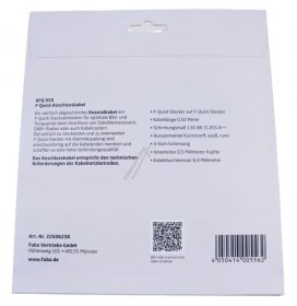 Fuba White Sat Connecting Cable - Afq050 22506230 F-quick Connection Cable 0 5m