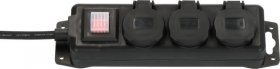 Brennenstuhl Three-way Plug Adaptor - Camping 1159950013 Outdoor Steckdosenleiste 3-fach Mit Schalter Ip44