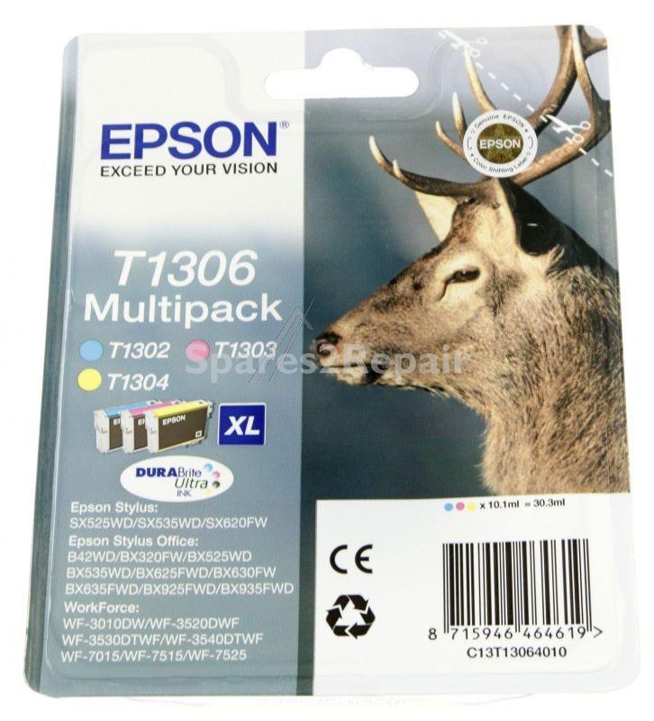 Epson Cartridge - T1306xl C13t13064010 Ink Cartridge Multipack Cmy 30 3ml