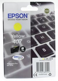 Epson Cartridge - 407 C13t07u440 Ink Cartridge Yellow 20 3ml