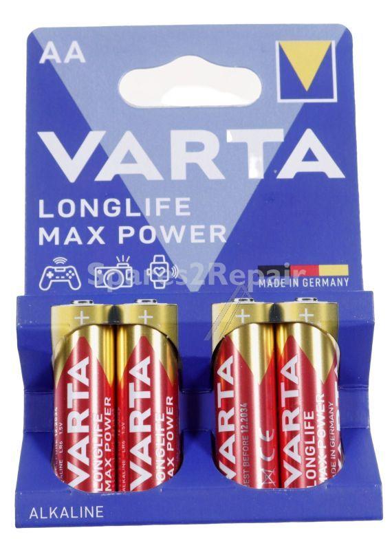Varta Aa - Battery - Lr6 4706101404 Varta Aa Alkaline Longlife Max Power 4 Pack