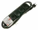 Brennenstuhl Four-way Trailing Socket - Four-way Trailing Socket Ip44 Outdoor Black 2m