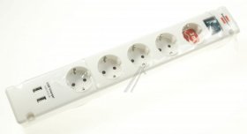 Brennenstuhl 5 Way Socket Outlet Switch - Bremounta 5 Way Socket Outlet Switch, 2 Usb, 3m