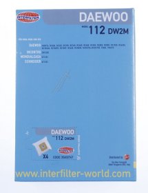Vacuum Cleaner Bags - 112 35600767 112 Dustbag (x4) Microfibre For Daewoo [Candy Hoover]