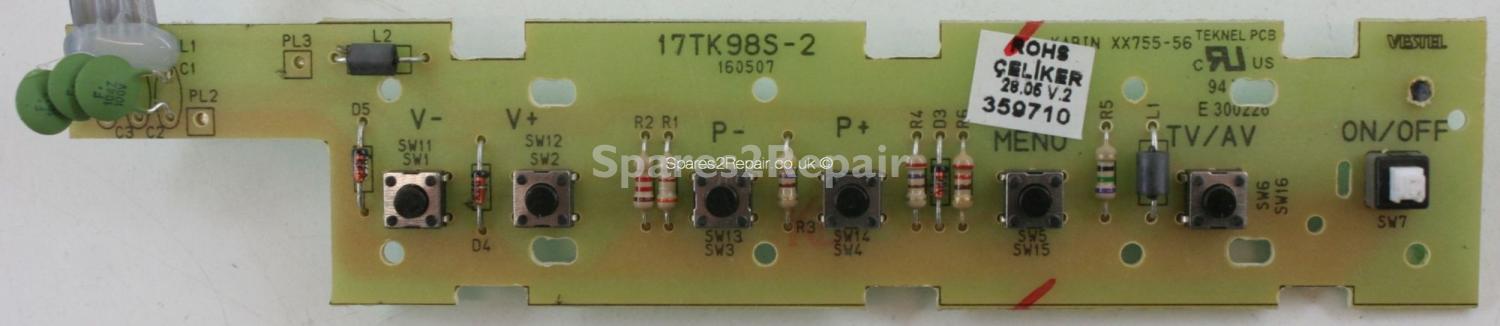 Acoustic Solutions LCDW19HDF - Buttons - 17TK98S-2 - 160507