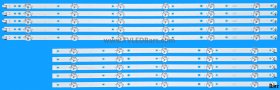 Barz LED Backlight Array Philips 58PUS6203/12 58PUS6504/12 58" TPT580F2-PU1L.Q LB-GM3030-GJPHP585X11AA12 LB58003 10pcs