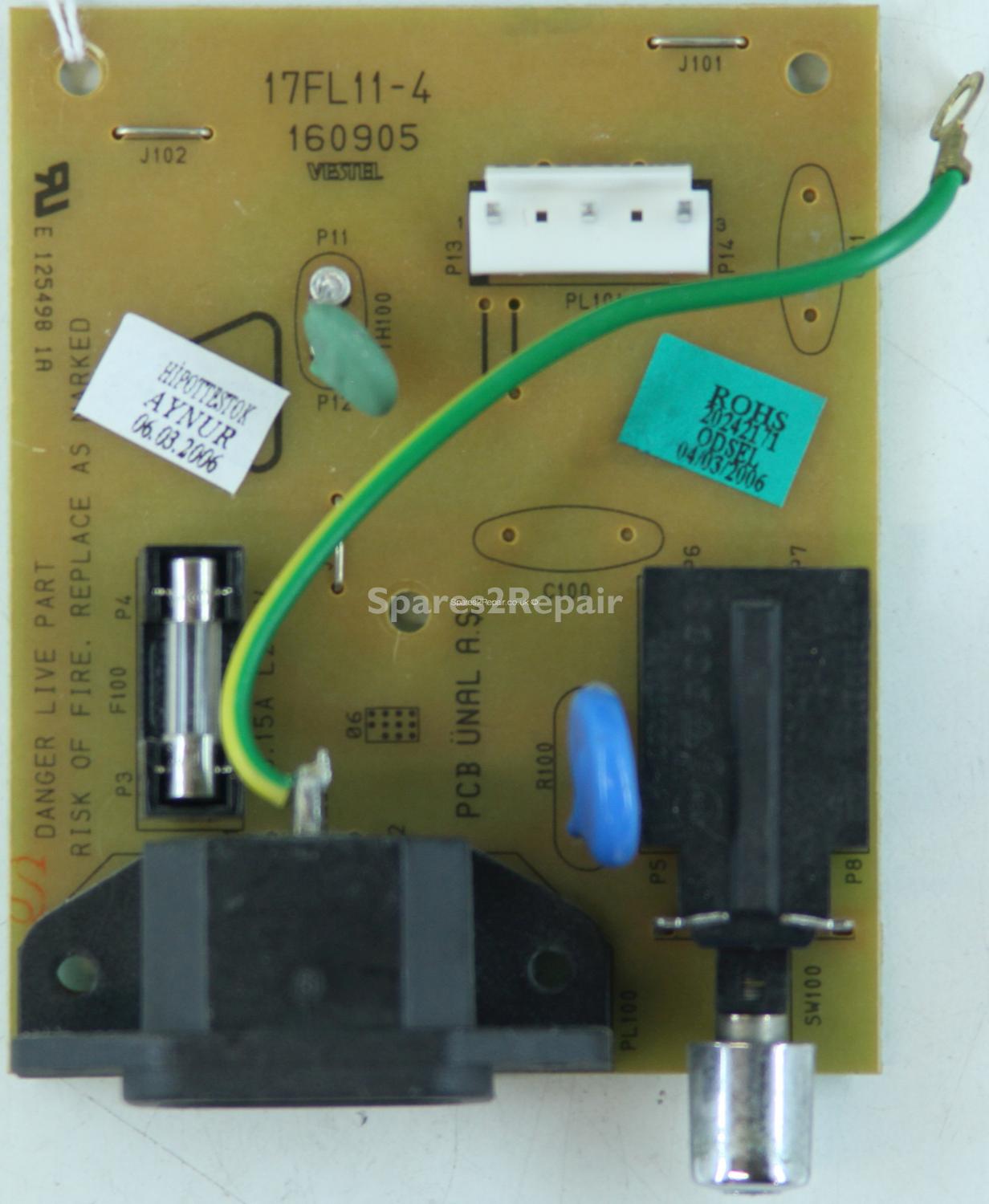Crown CTT3207W - AC Socket - 17FL11-4 - 160905 - 20242171