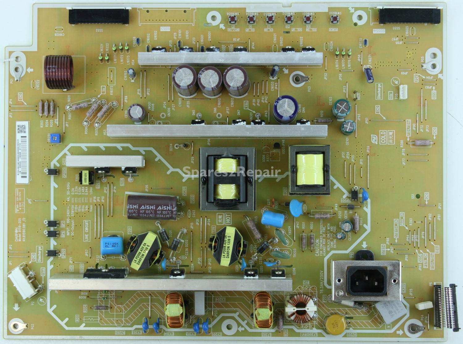 Panasonic TX-P46X60B - PSU - B159-205 - B159-206 D45 - N0AE6JK00008 - REV.D - 4H.B1590.081 /D