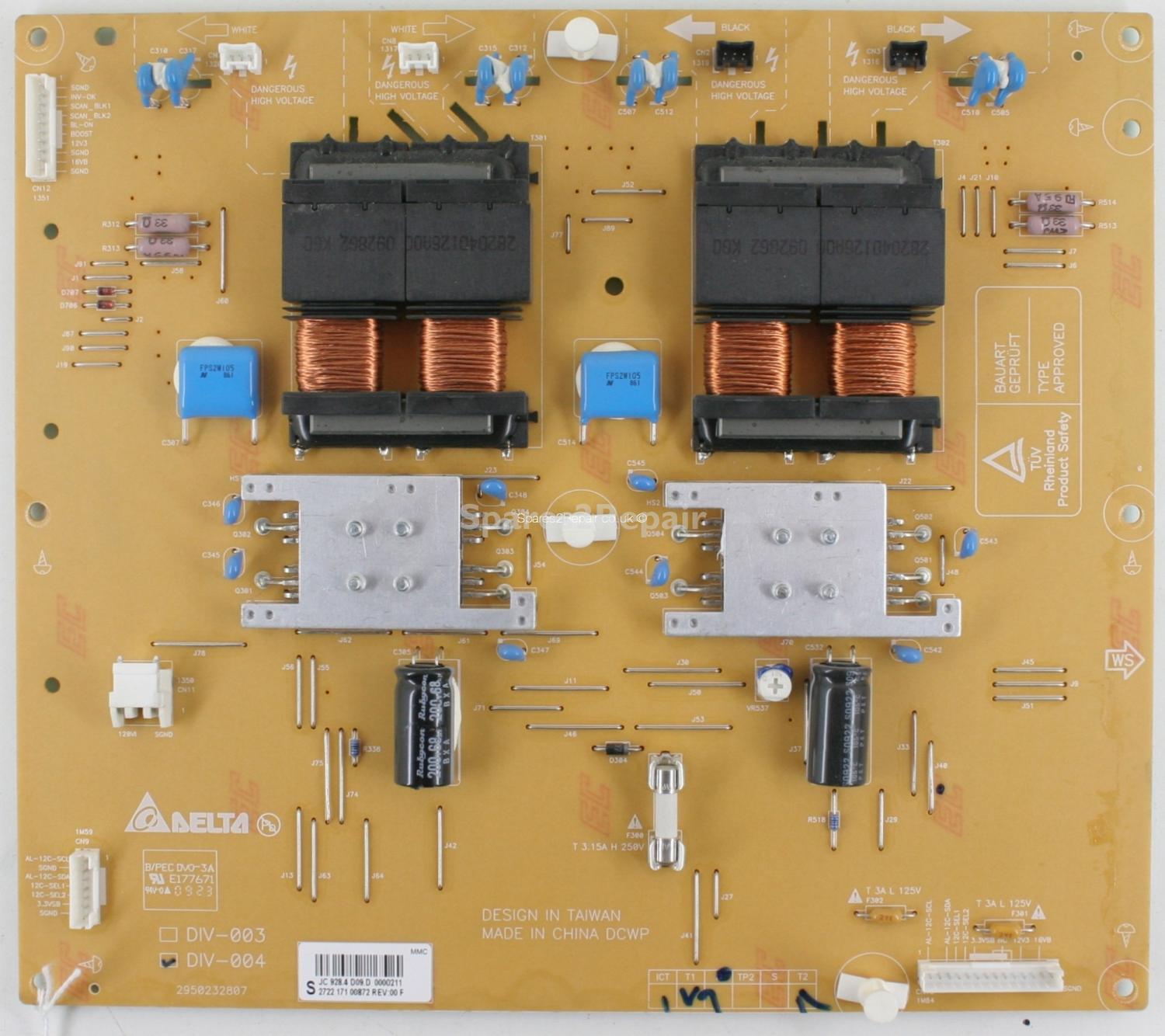 Philips 47PFL9664H/12 - Inverter - DIV-004 - 2722 171 00872 - REV:00 F - 2950232807