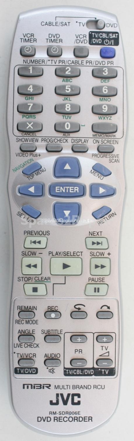 JVC RM-SDR006E Remote Control (Original)