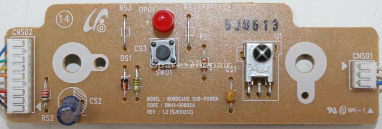 Samsung LE32R73BD - Power Button & IR - BN41-00685A - Rev 1.2 - SJ051213 - BORDEAUX SUB-POWER