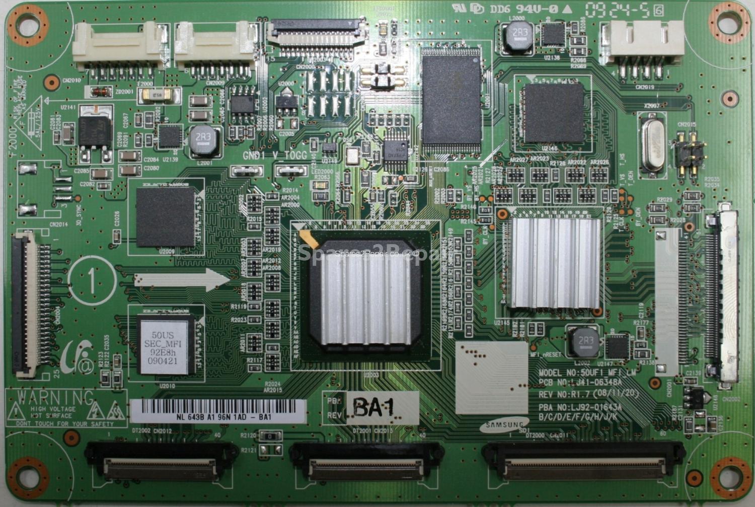 Samsung PS-50B850Y1W - LVDS - LJ92-01643B A1 - LJ41-06348A R1.7 - 50UF1_MFI_LM